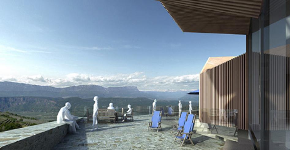 欧洲最高峰山顶的野奢酒店建筑设计